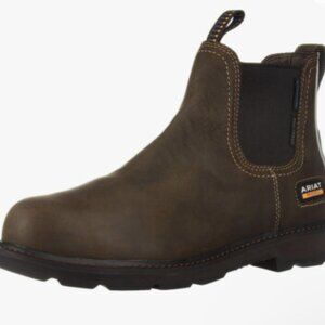 Ariat Men's Dark Brown Groundbreaker Waterproof Leather Ankle Chelsea Boot 7EE